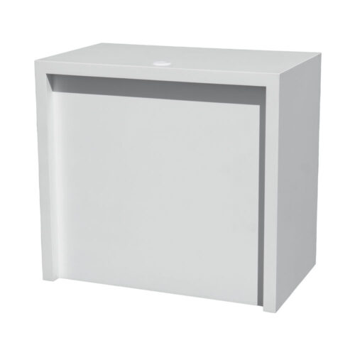 Waterfall Lockable White Counter