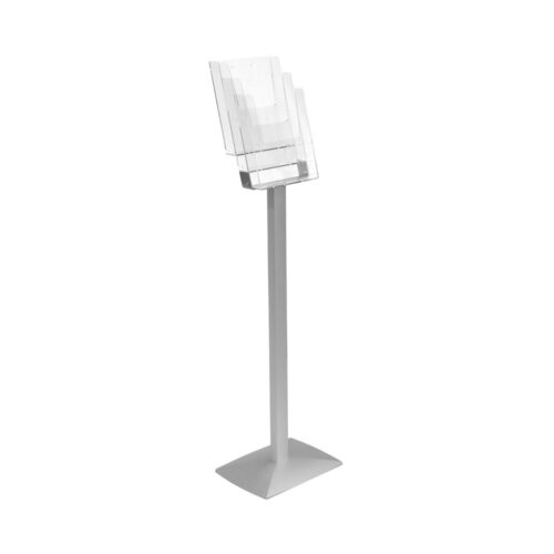 3 Tier A4 Pole Stand Brochure Holder