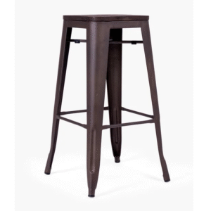Tolix Bar Stool (Bronze with wooden top)